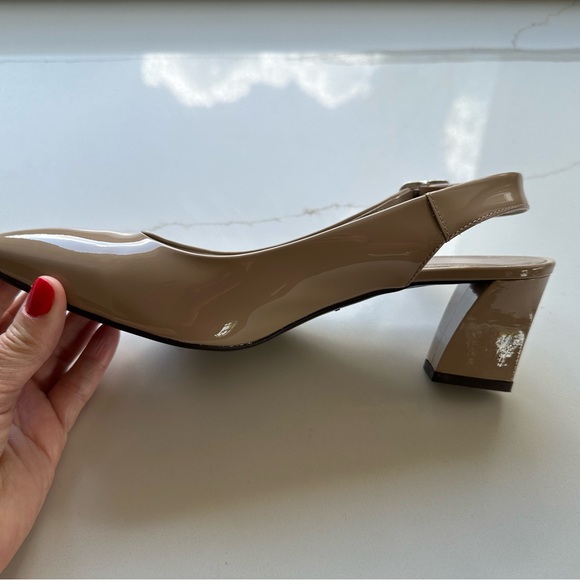AGL sling back pumps. Marble/Nude patent leather Size 40 - Picture 4 of 8